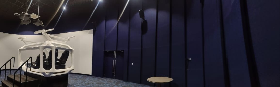 Recording studio with acoustic treatment 